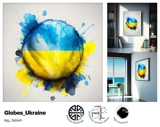 Serene Warming Ukrainian flag, Playful Young Wood print, Dreamy Lush Friendly Charming Playful Art