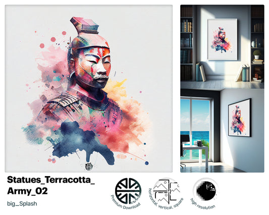 Regal Heartwarming Terracotta Army, Intriguing Cozy JPG, Painted Alluring Mesmerizing Elegant Uplifting Mug Print