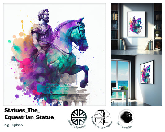 Snowy Playful Marcus Aurelius, Fantastic Pretty Wall Art, Large Jolly Liquid Intriguing Vivacious Canvas