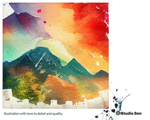Great Wall of China, Splashy Fun Canvas, Tasteful Joyful Beautiful Crazy Downloadable Printable