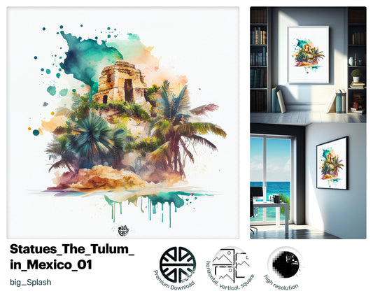 Mighty Cute The Tulum in Mexico, Amusing Downloadable Wall Art, Cute Fun Friendly Nostalgic Funny Screen print