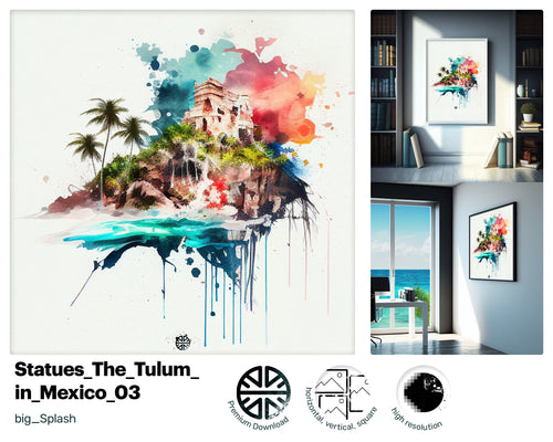 Social Radiant The Tulum in Mexico, Vibrant Fun Printable, Charming Joyful Kaleidoscopic Dynamic Pleasant Graffiti Art